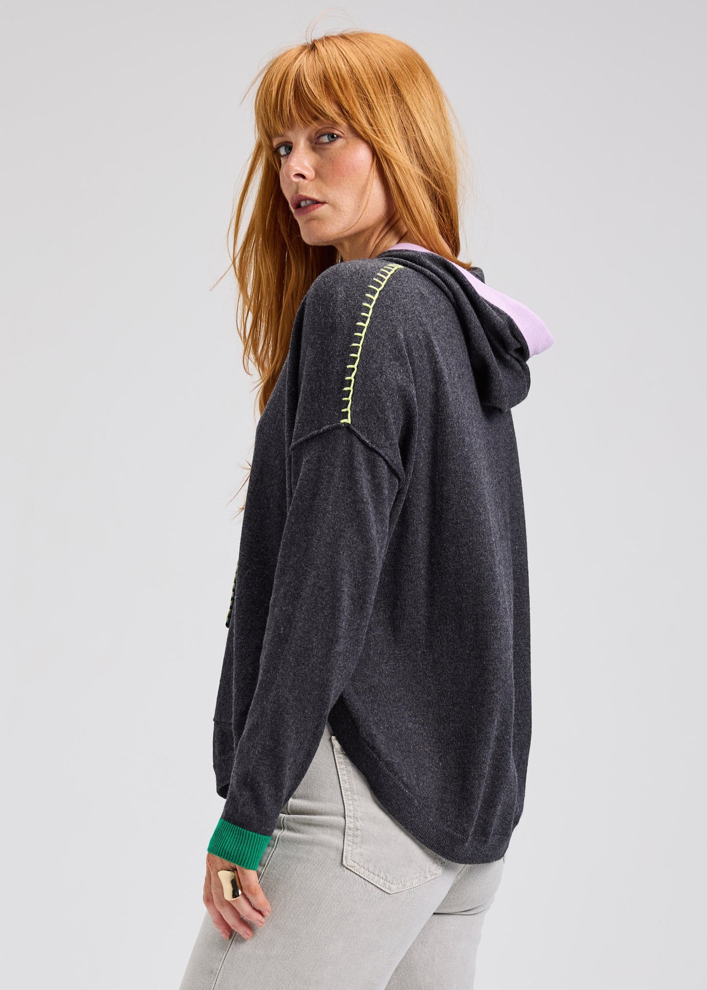 Joey Pocket Hoodie in Charcoal