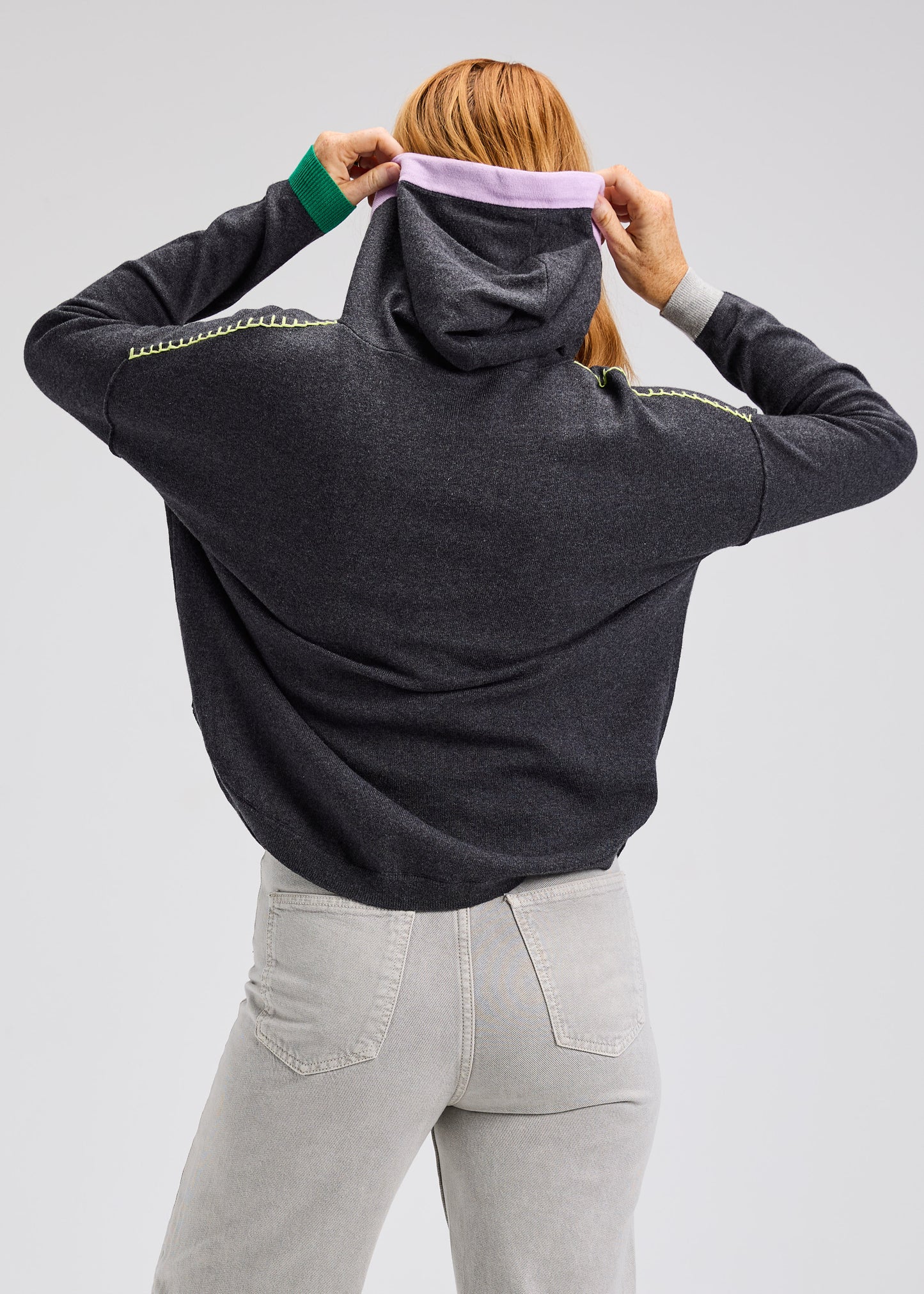 Joey Pocket Hoodie in Charcoal