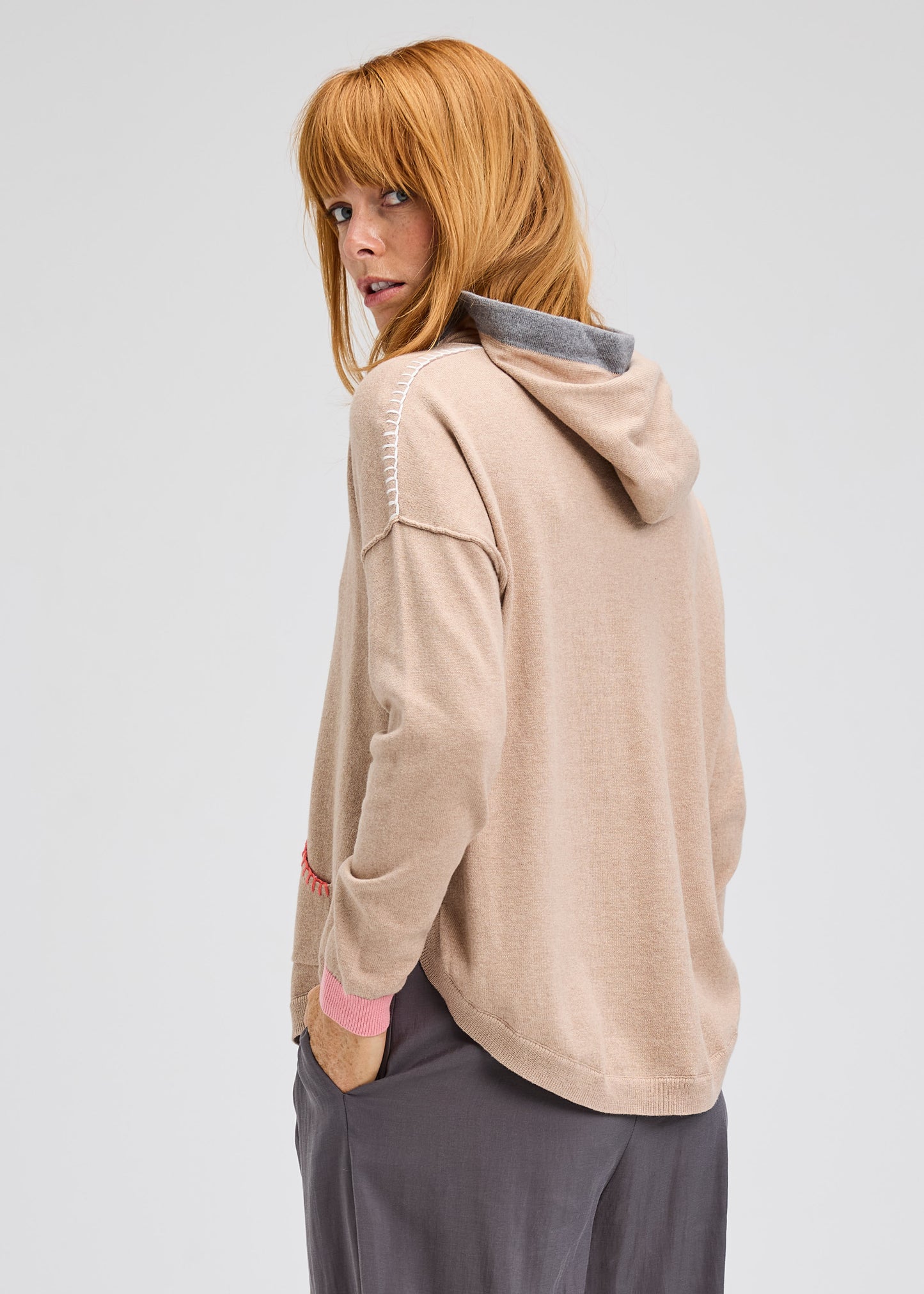 Joey Pocket Hoodie in Oat