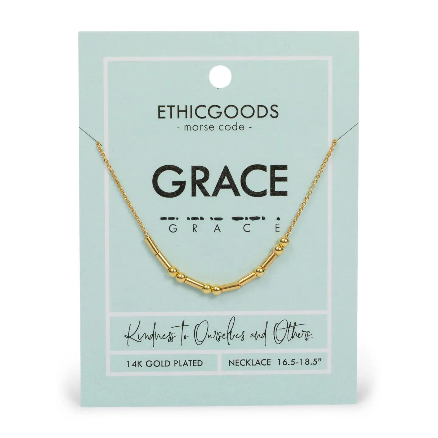 Classic Gold Morse Code Beaded Necklace | Grace