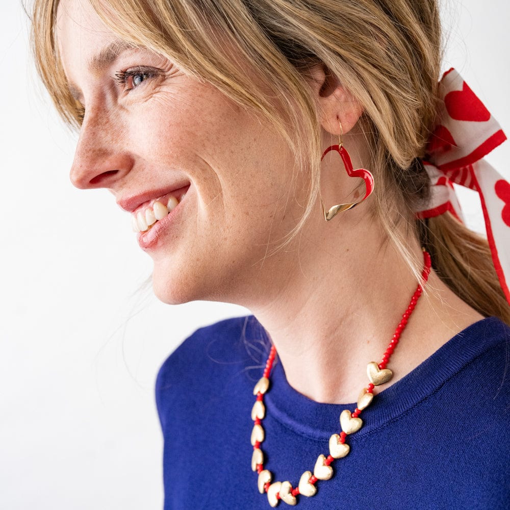 Amara Heart Drop Earrings