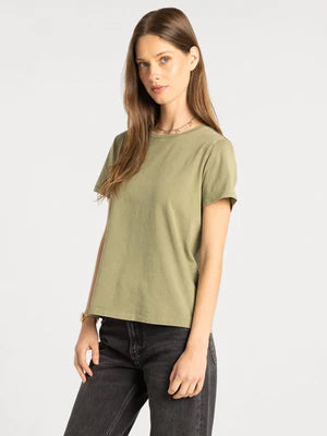 Asher Tee in Oil Green