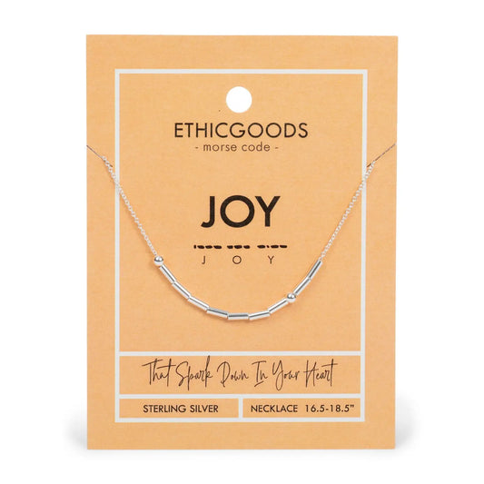 Classic Silver Morse Code Beaded Necklace | Joy