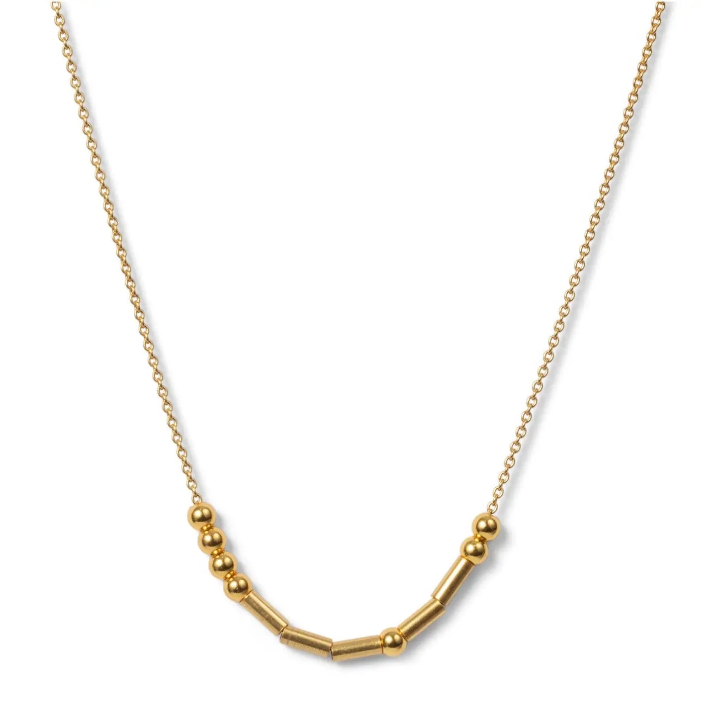 Classic Gold Morse Code Beaded Necklace | Grace