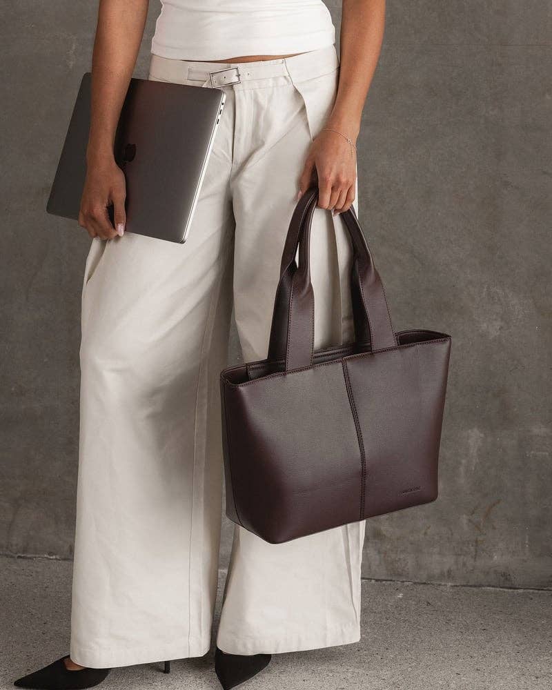 Henley Tote Bag in Chocolate