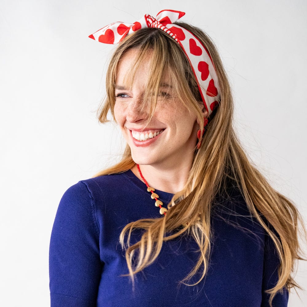 Camile Skinny Scarf in Heart Scarf