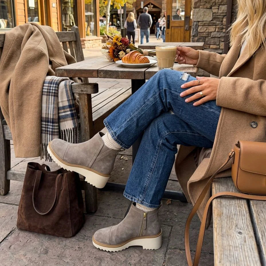 Maude Boot in Canteen Suede