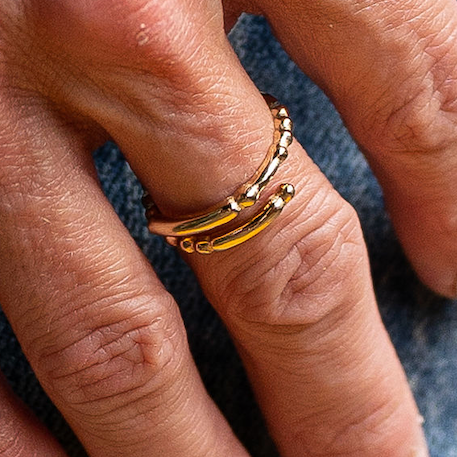 Morse Code Ring - Patterned | FRIENDSHIP: Friendship