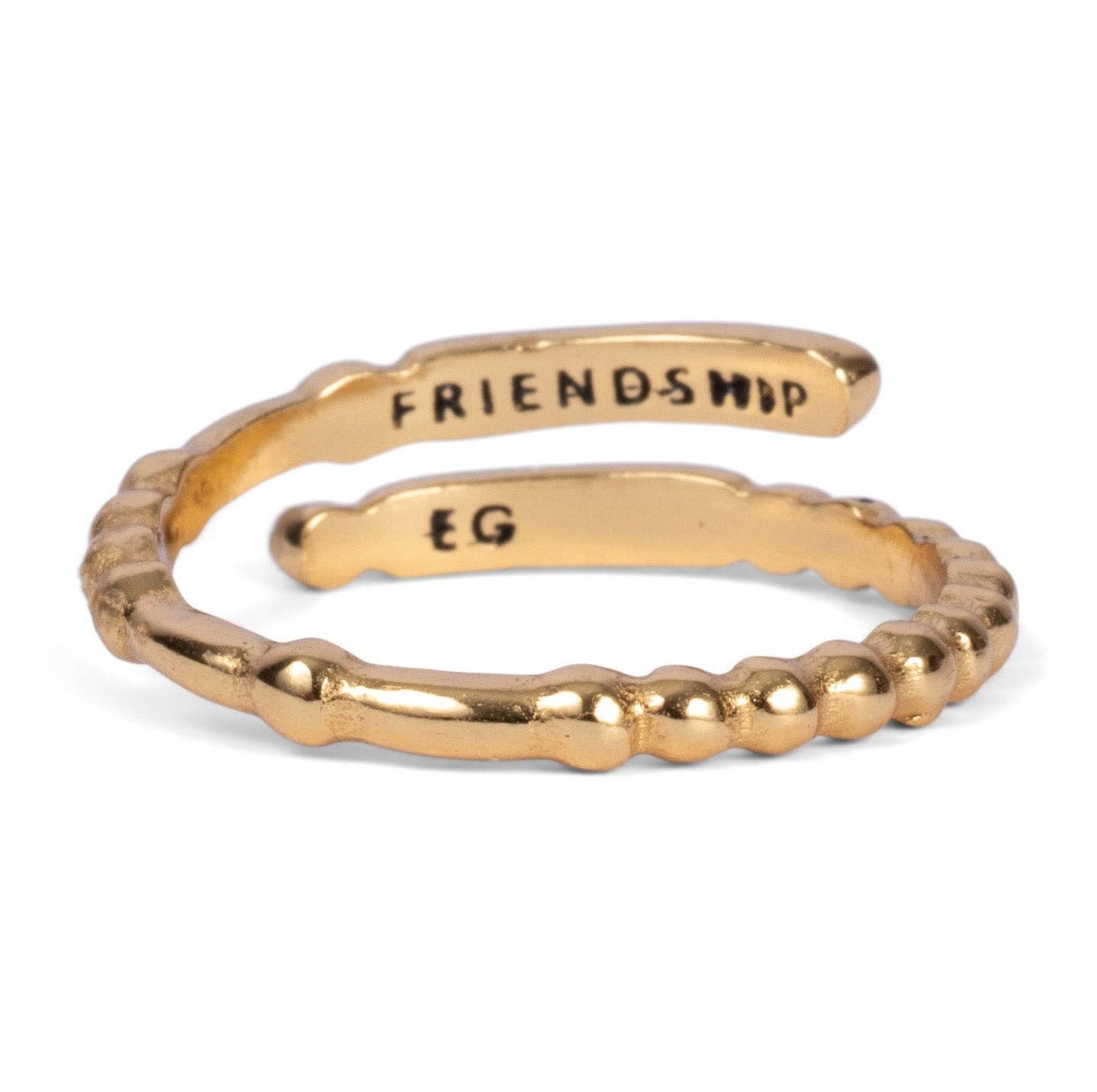 Morse Code Ring - Patterned | FRIENDSHIP: Friendship