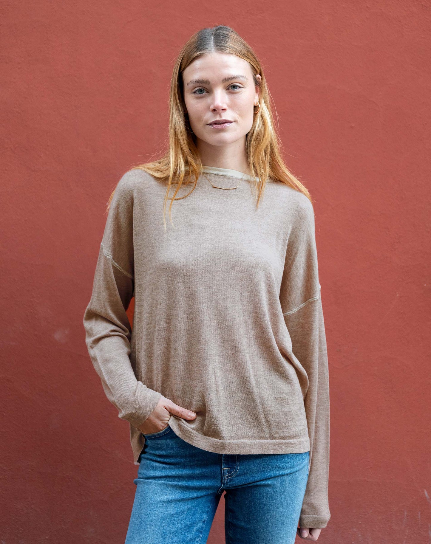 Delmar Sweater in Fawn