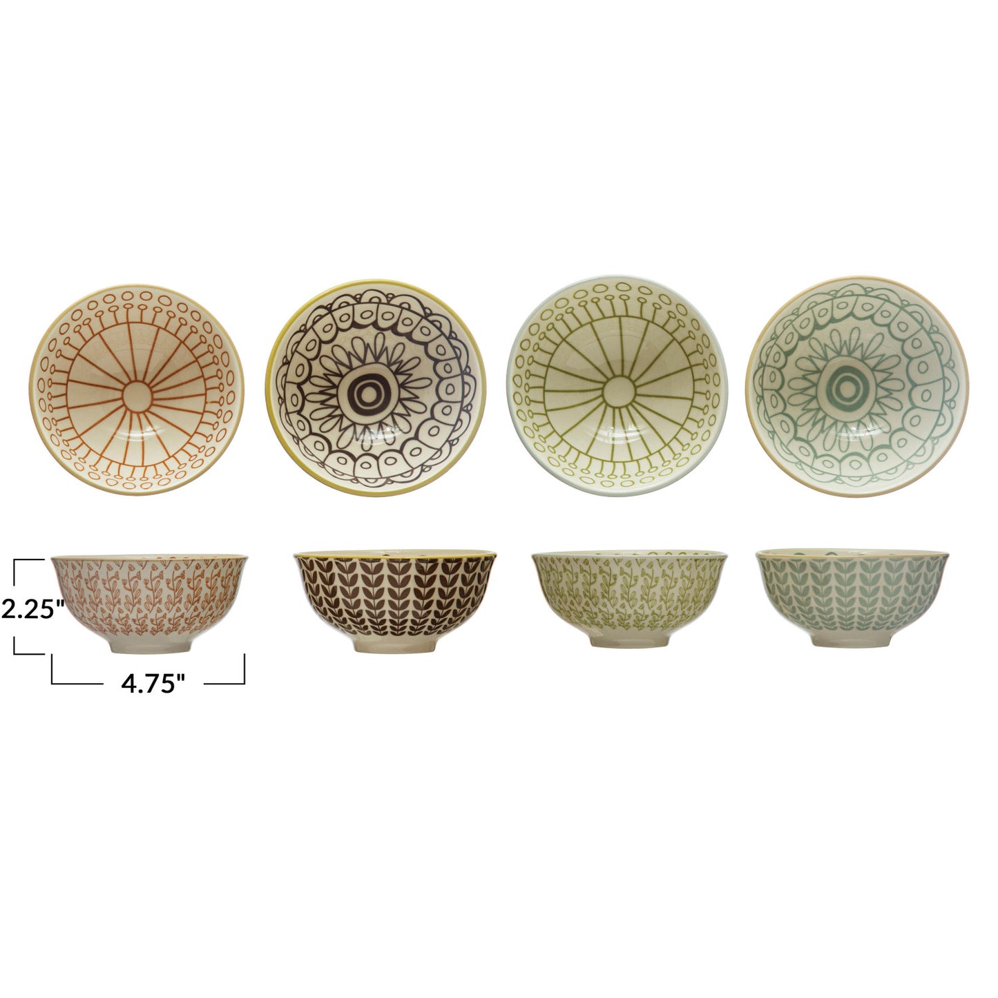 Stoneware Patterned Bowl