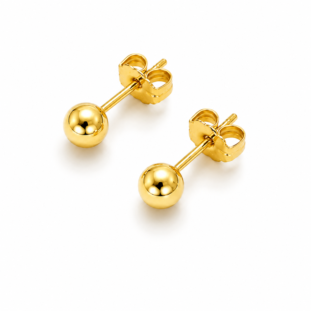 5mm Ball Stud Earrings in Gold