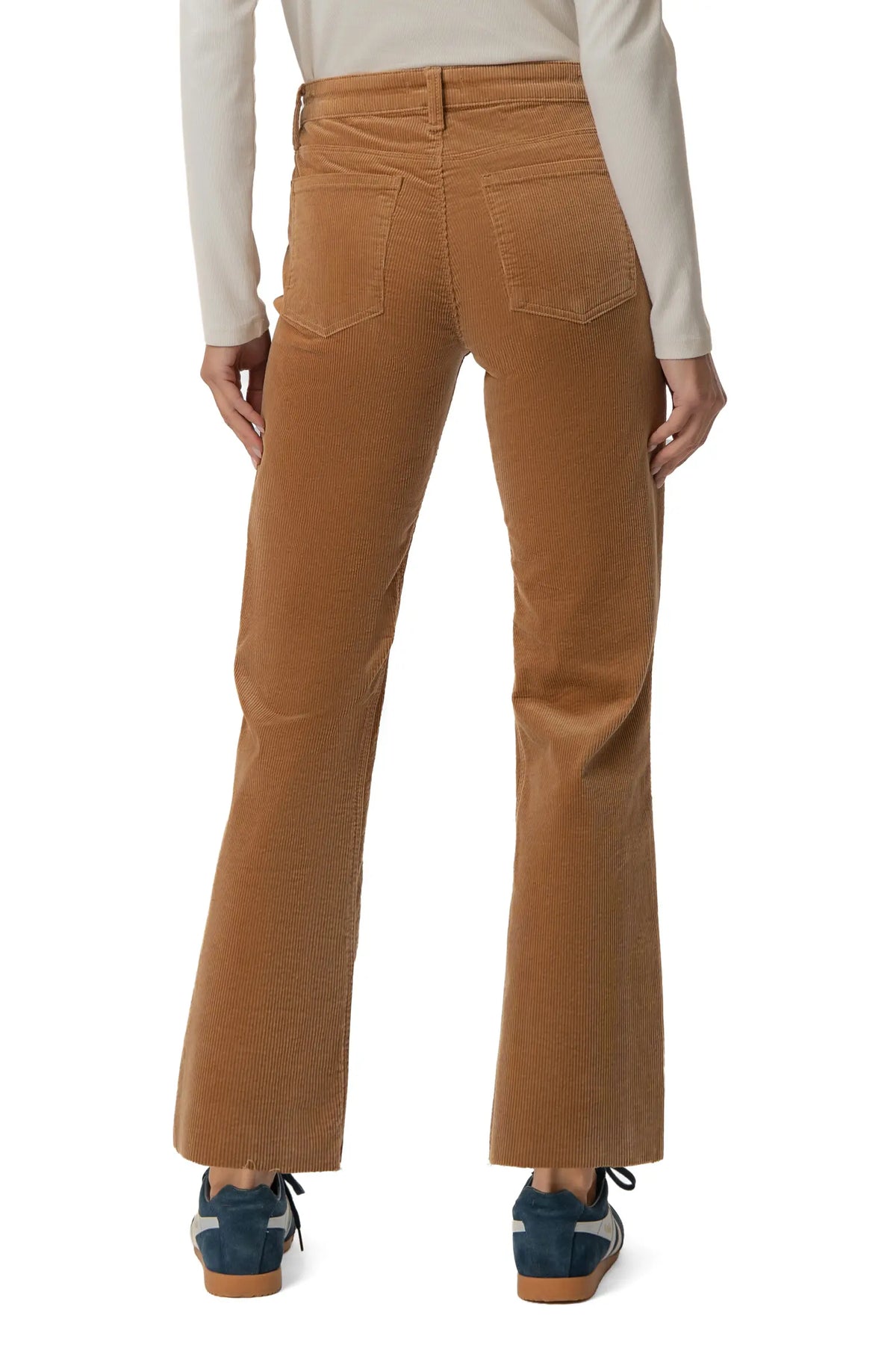 Kelsey Ankle Flare Pants in Camel Corduroy