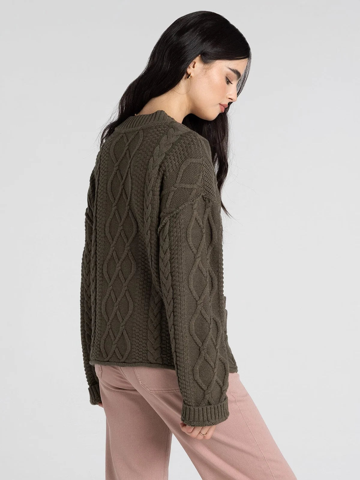 Harbor Cardigan in Dusty Olive