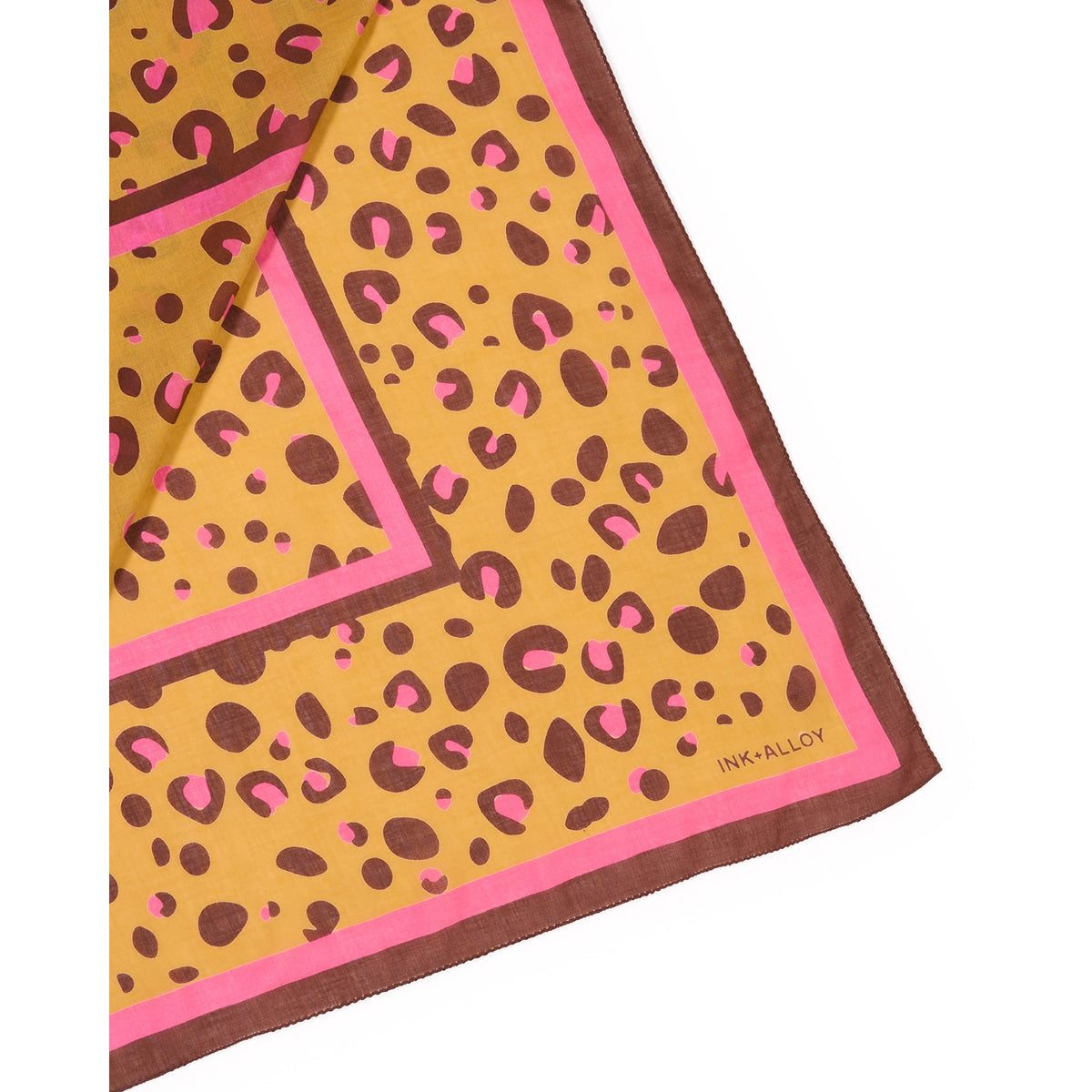 Olivia Square Scarf in Cheetah Print by INK + ALLOY