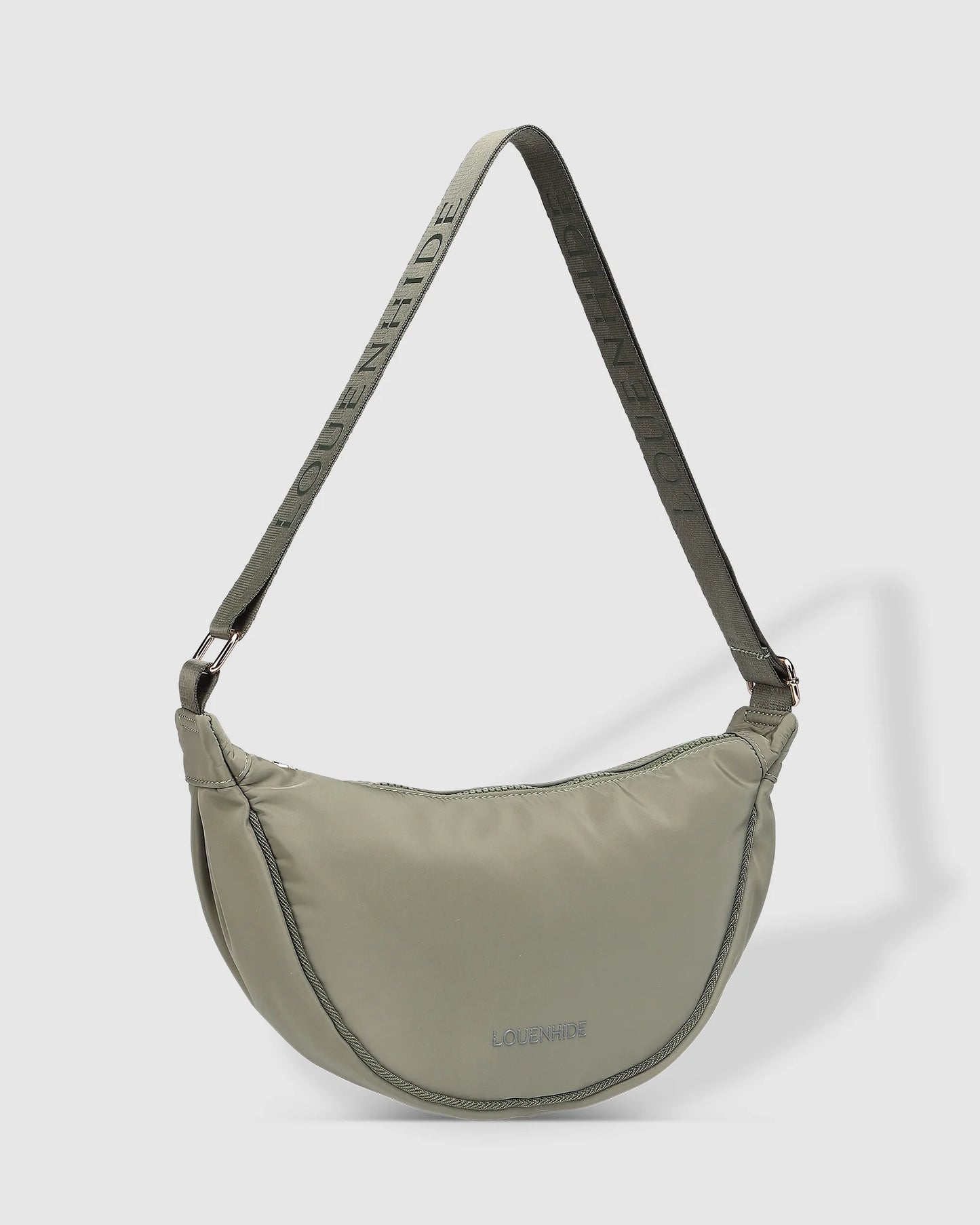 Sylvia Nylon Sling Bag in Khaki