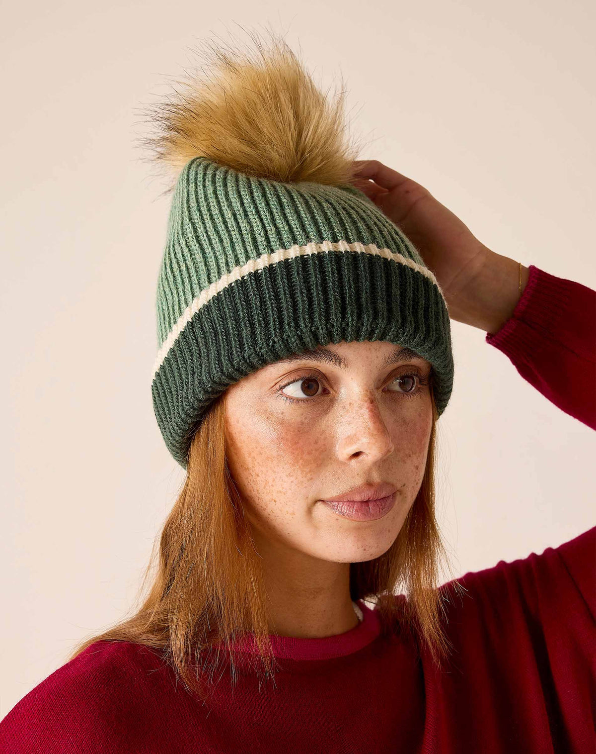 Montauk Colorblock Beanie in Eden