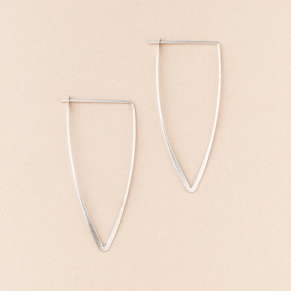 Refined Earring Collection - Galaxy Triangle in Silver