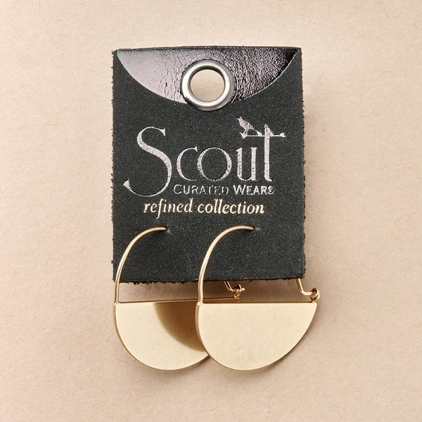 Refined Earring Collection - Lunar Hoop in Gold