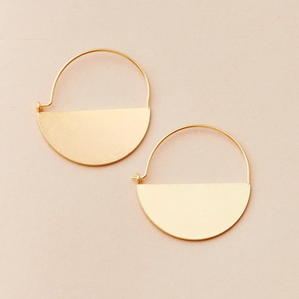 Refined Earring Collection - Lunar Hoop in Gold