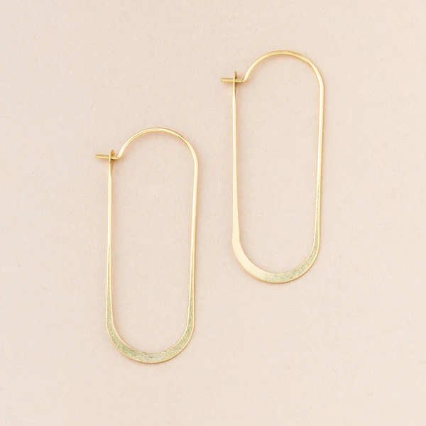 Refined Earring Collection - Cosmic Oval in Gold
