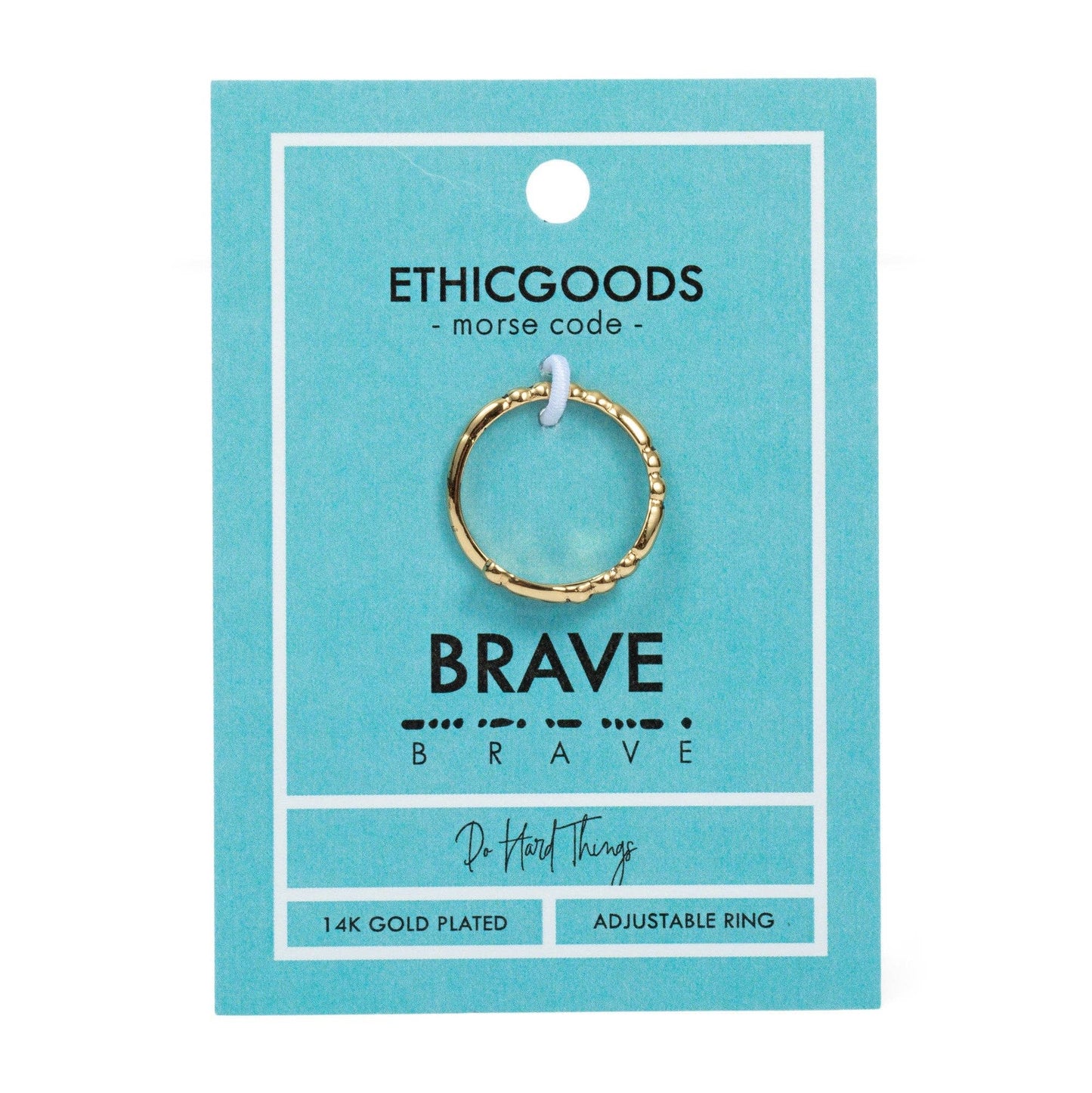 Morse Code Ring - Patterned | BRAVE: Brave