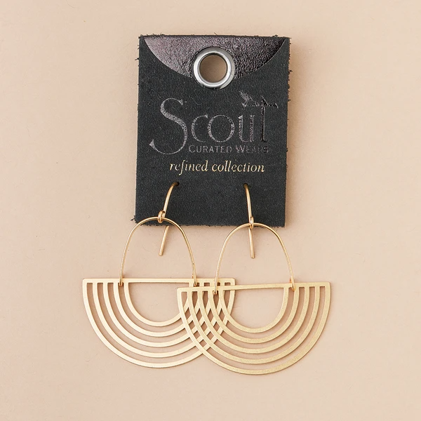 Refined Earring Collection - Solar Rays in Gold