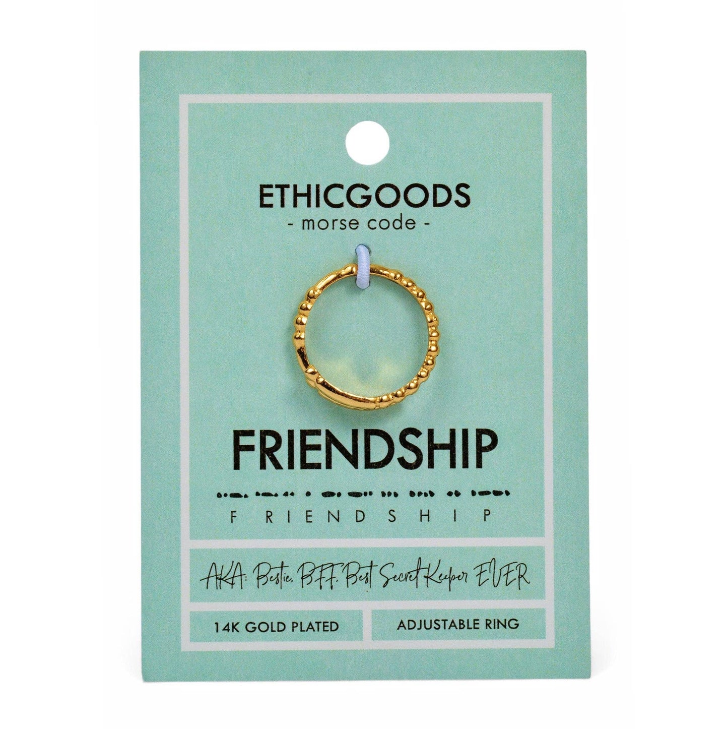 Morse Code Ring - Patterned | FRIENDSHIP: Friendship