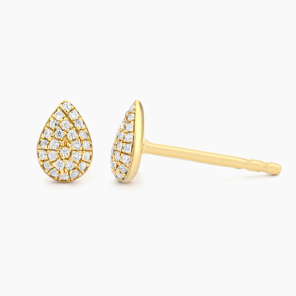 Drop Stud Earrings in Gold