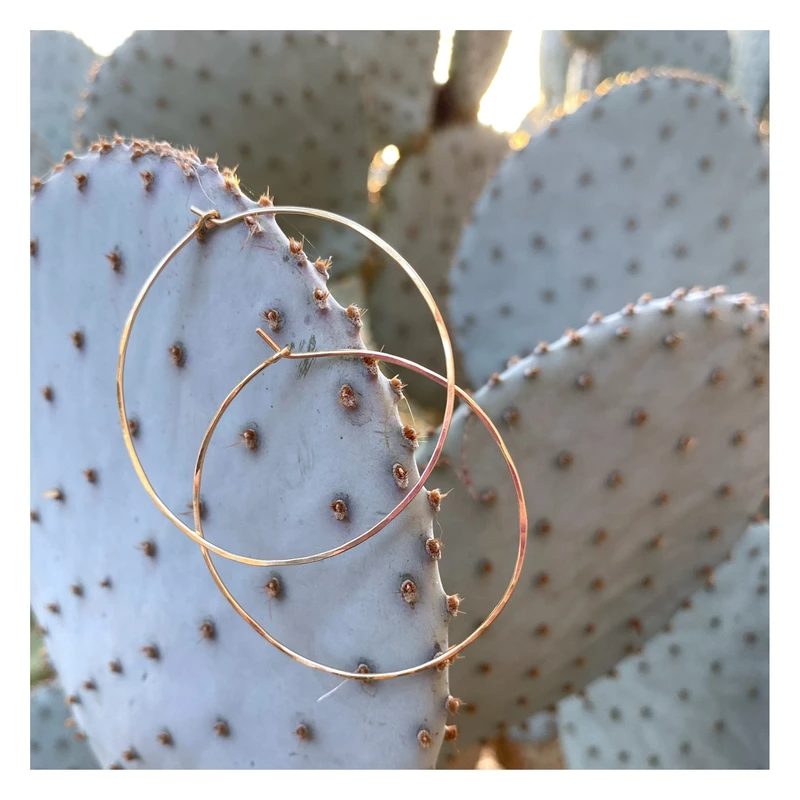 Round Hoops in Silver