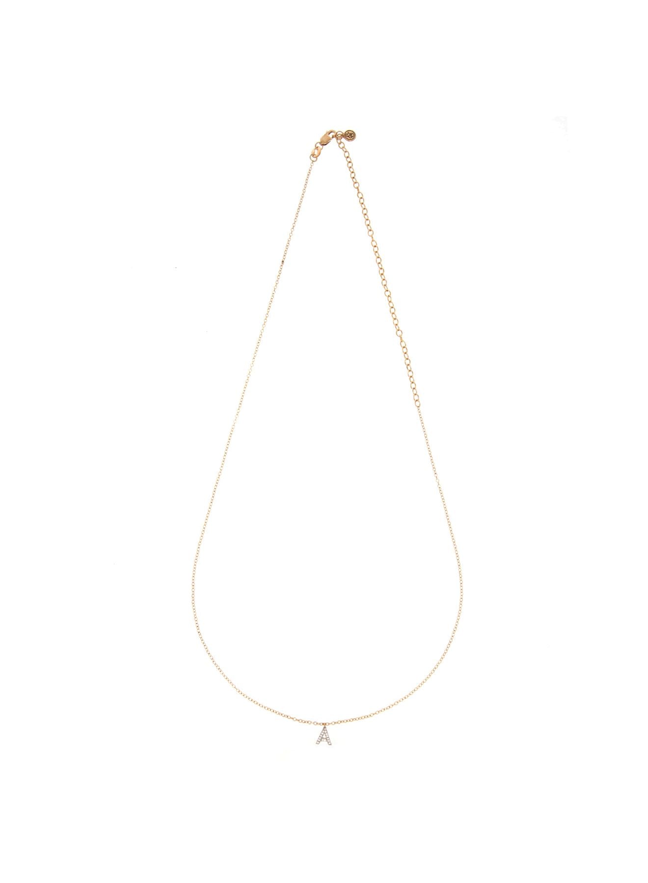 Diamond Single Initial Necklace