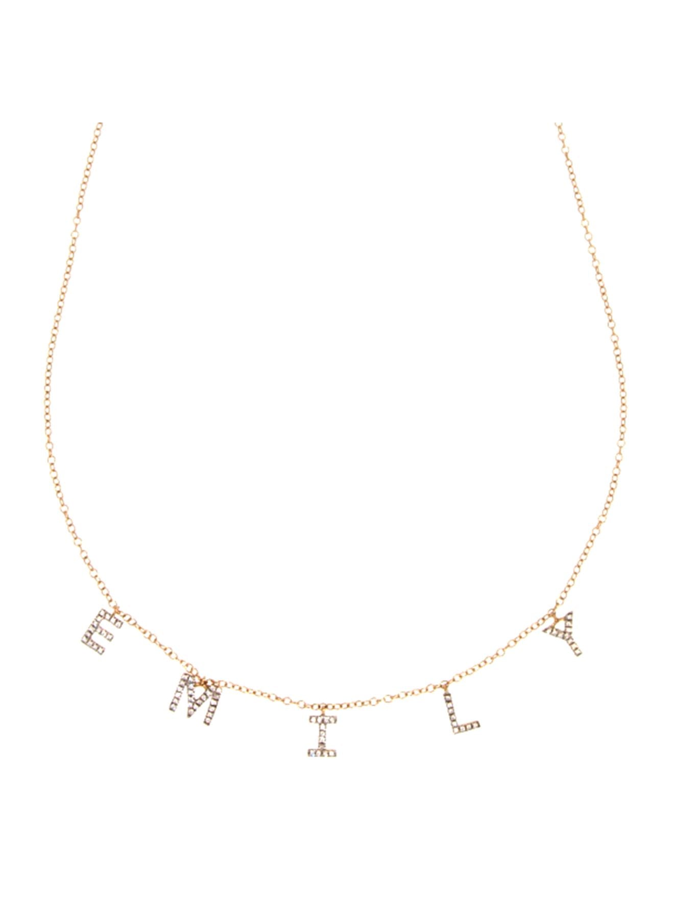 Custom Diamond Initial Necklace