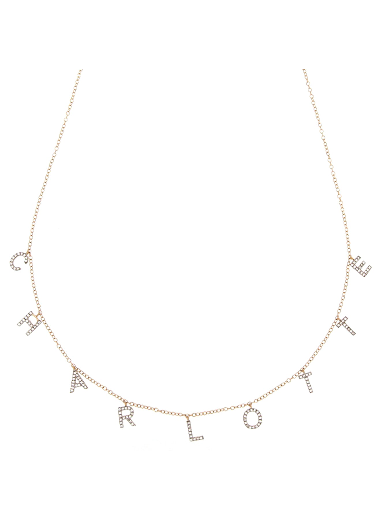 Custom Diamond Initial Necklace
