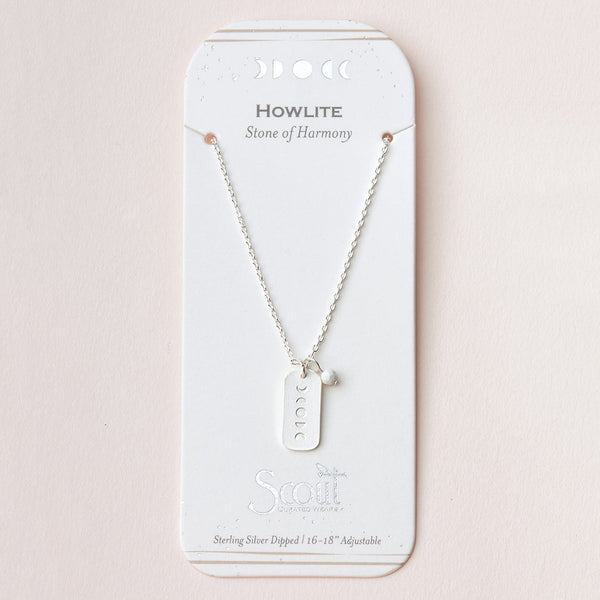 Intention Charm Necklace in Howlite/Silver