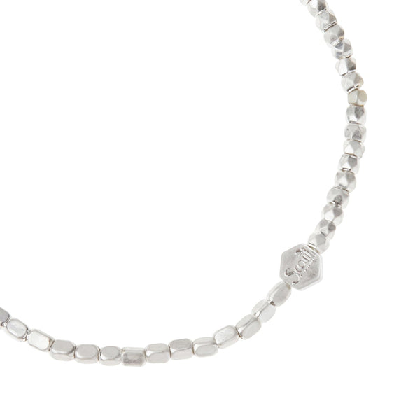 Mini Metal Stacking Bracelet in Silver