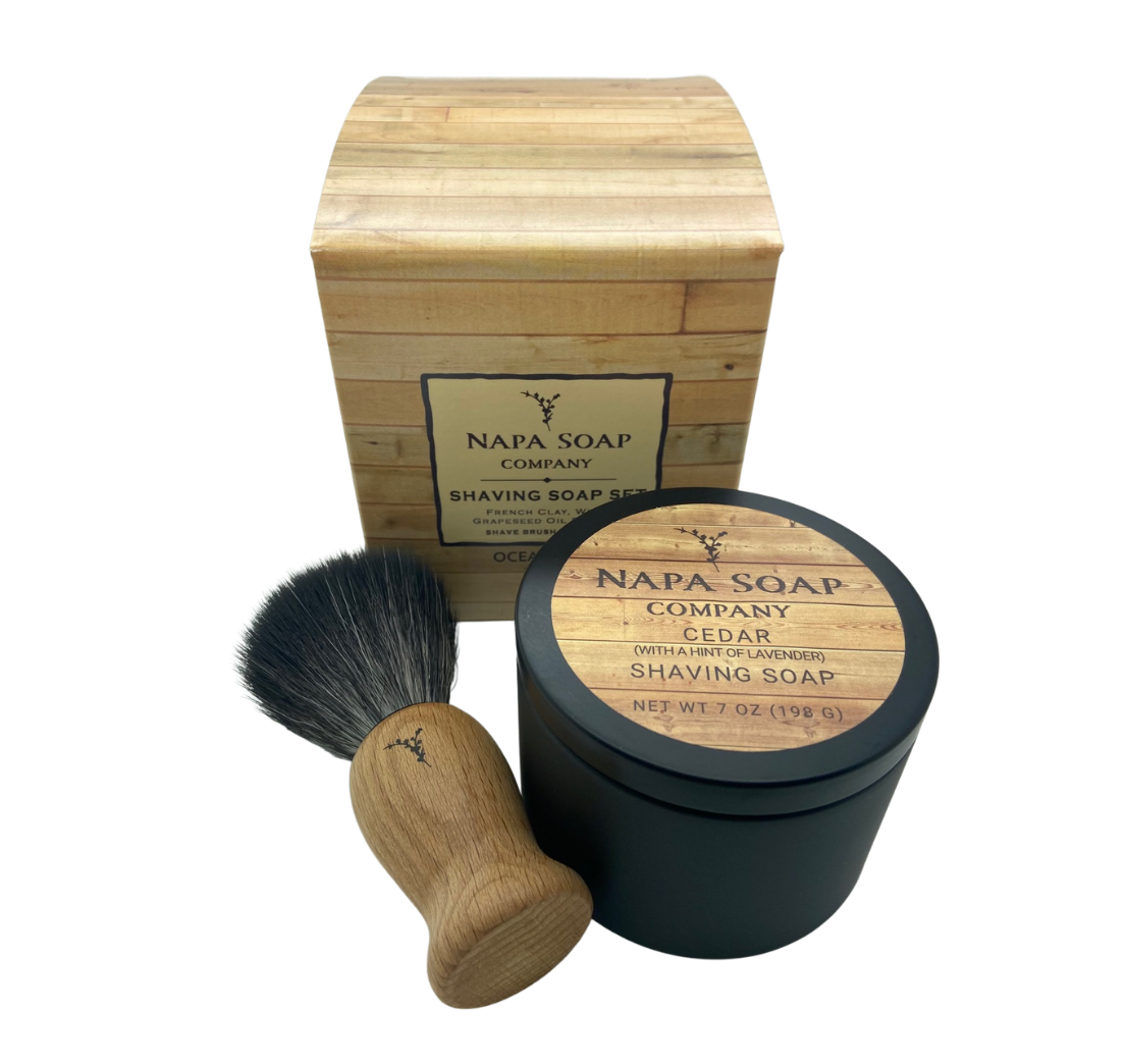 Shave Soap Set - Black Tin