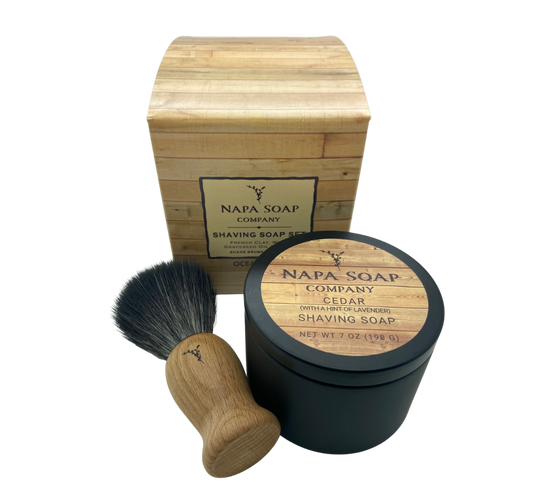 Shave Soap Set - Black Tin
