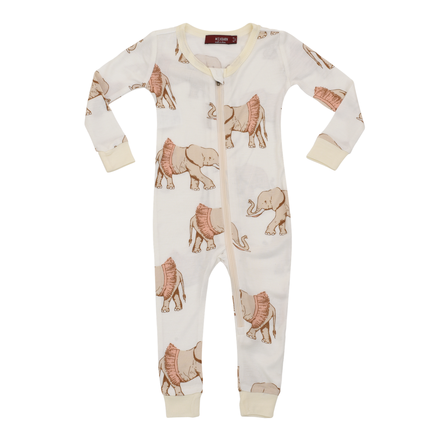 Zipper Pajamas in Tutu Elephants