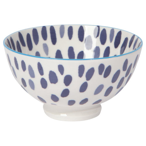 Blue Spots Stamped Bowl - 4"