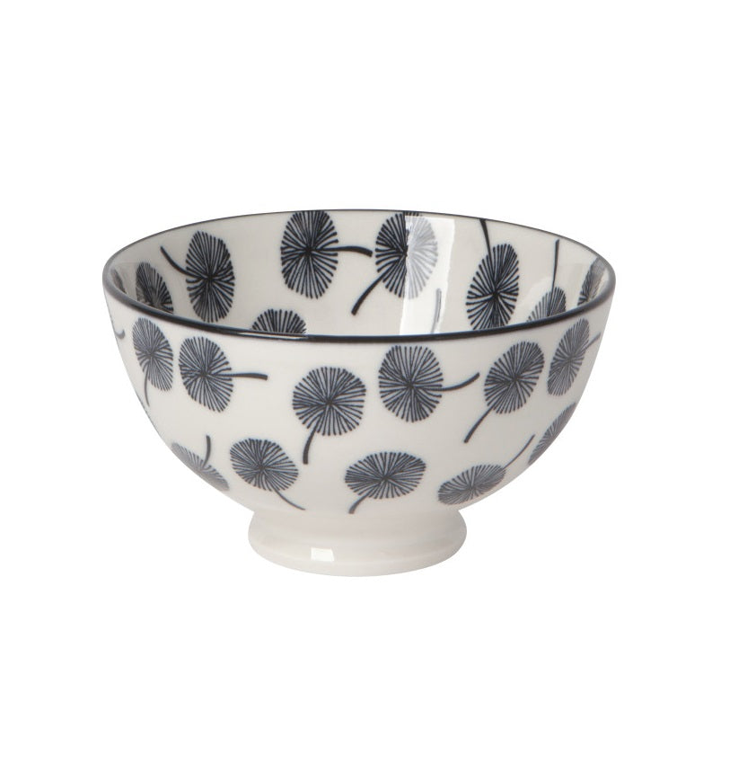 Gray Dandelion Stamped Bowl - 4"