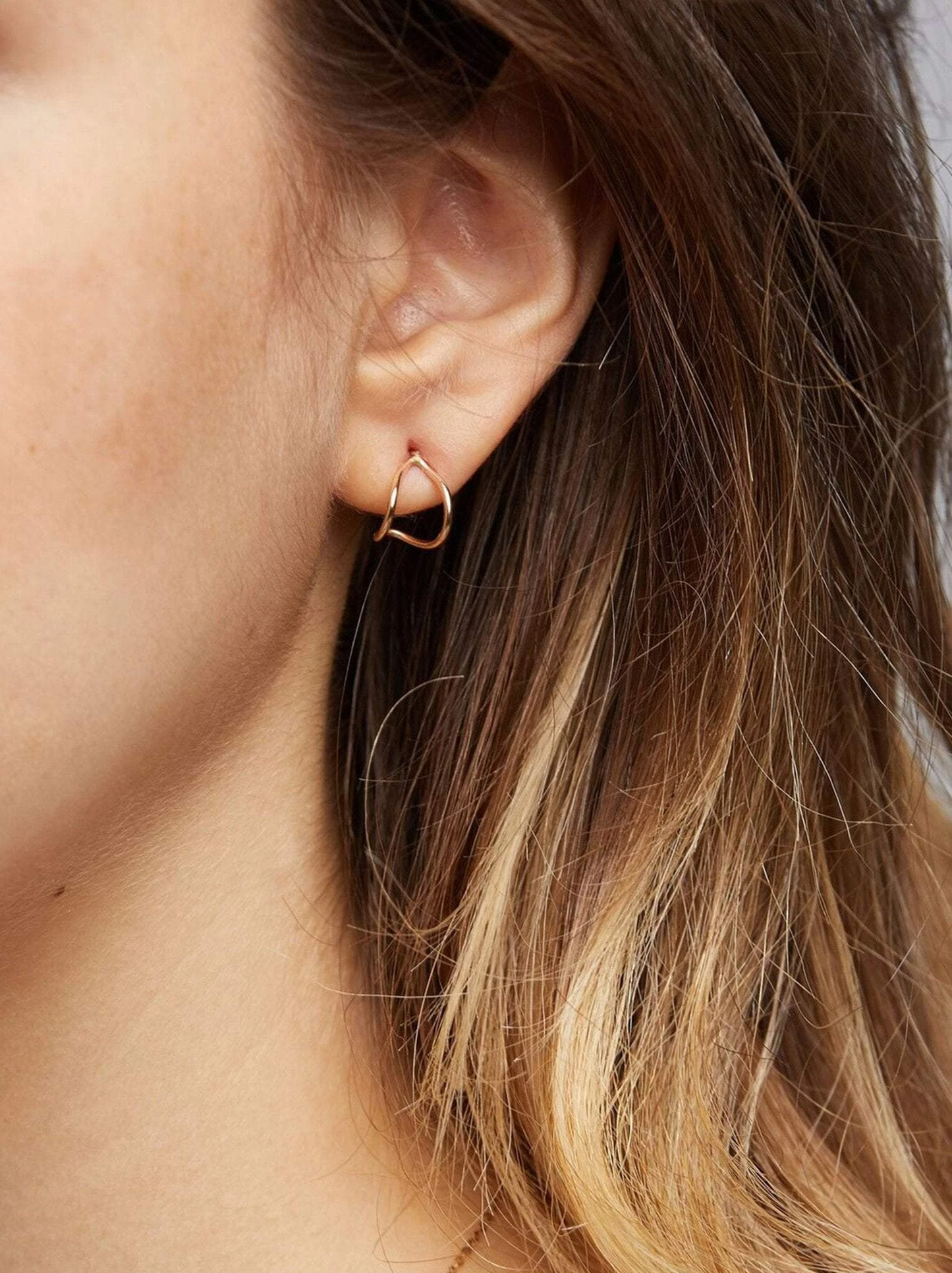 Ear Hug Earrings in Gold