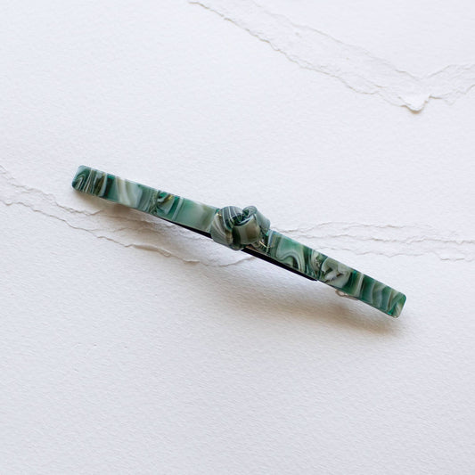 Eco French Twist Hair Barrettes: Jade