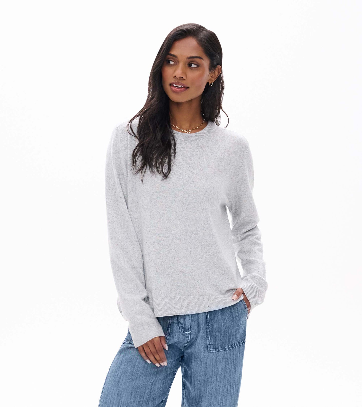 Boyfriend Sweater in Athletic Grey