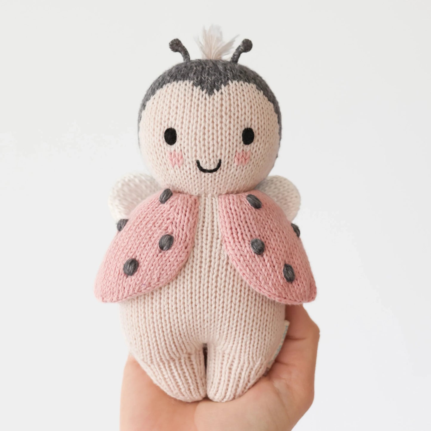 Baby Ladybug Hand-Knit Plush