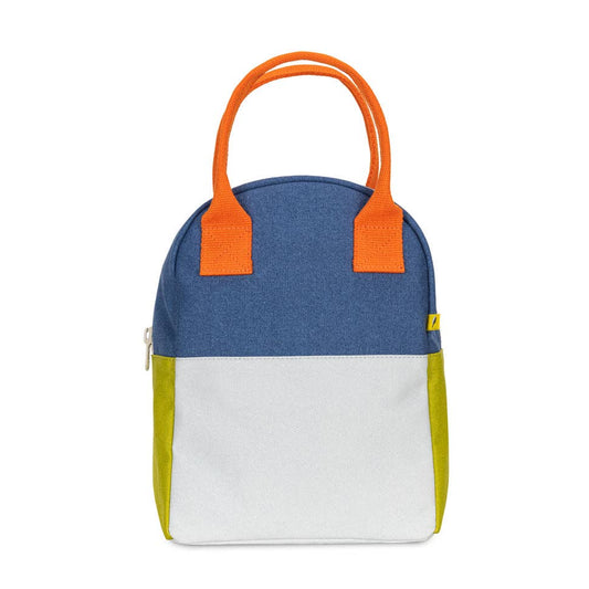 Zipper Lunch Bag - Two Tone Citrus Sky