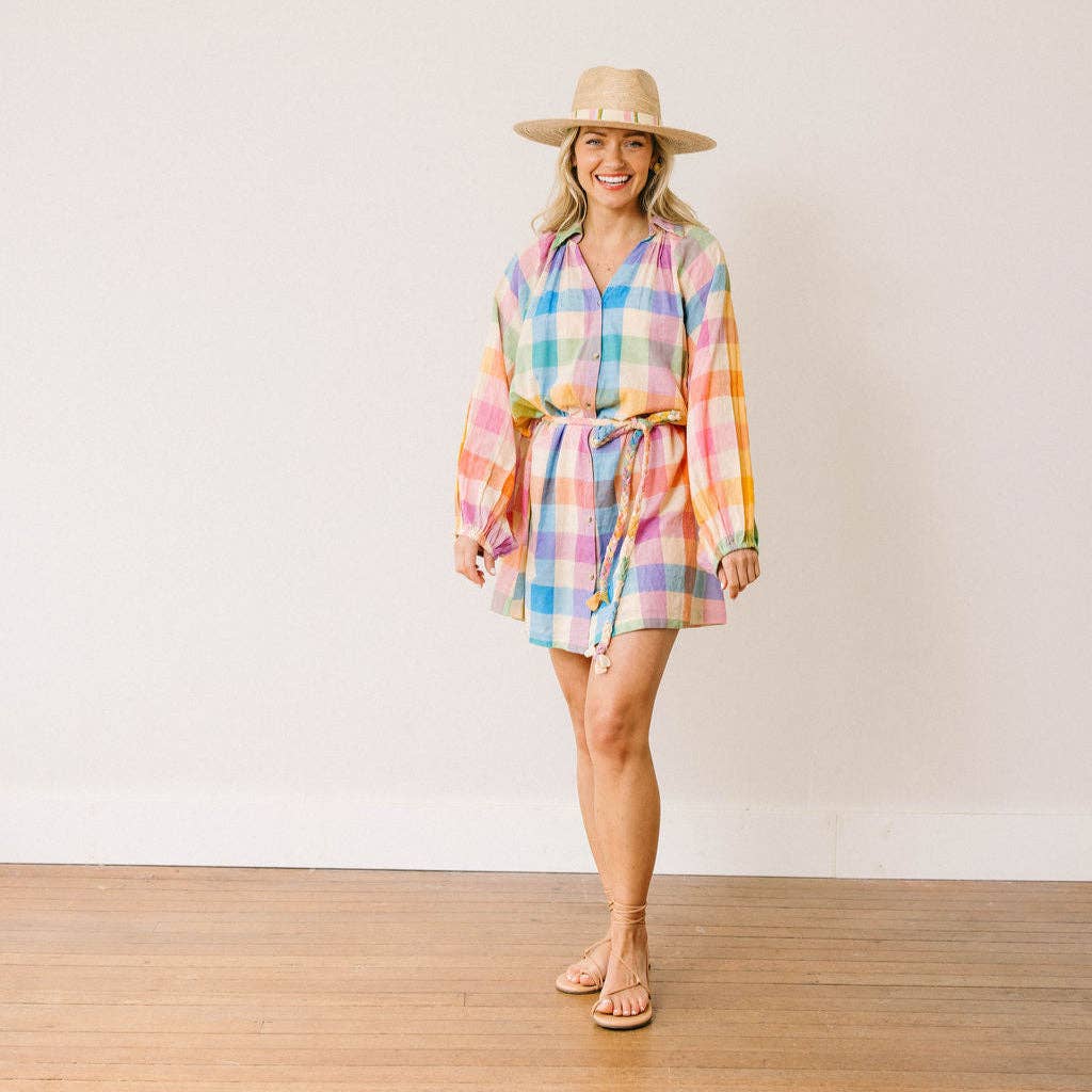 The Rainbow Plaid Pippa Dress
