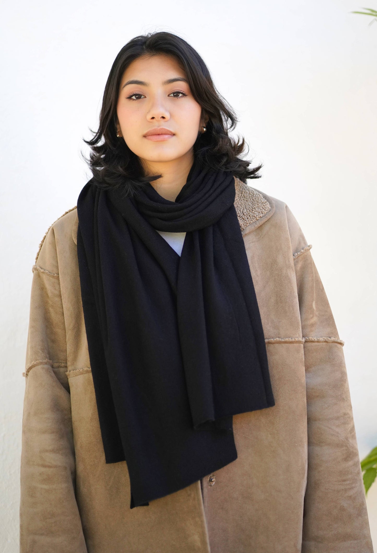 Cashmere Scarf/Wrap Black: Black