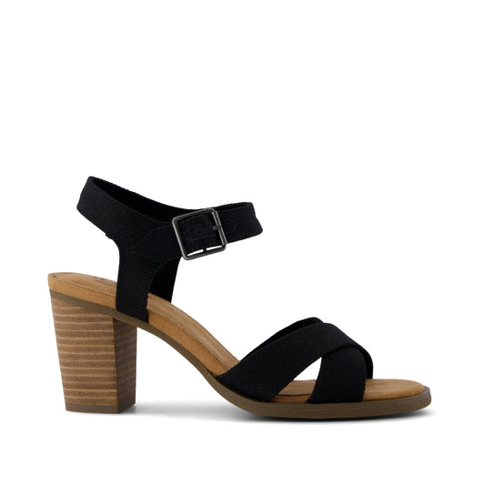 Majorca Ankle Strap Heel in Black