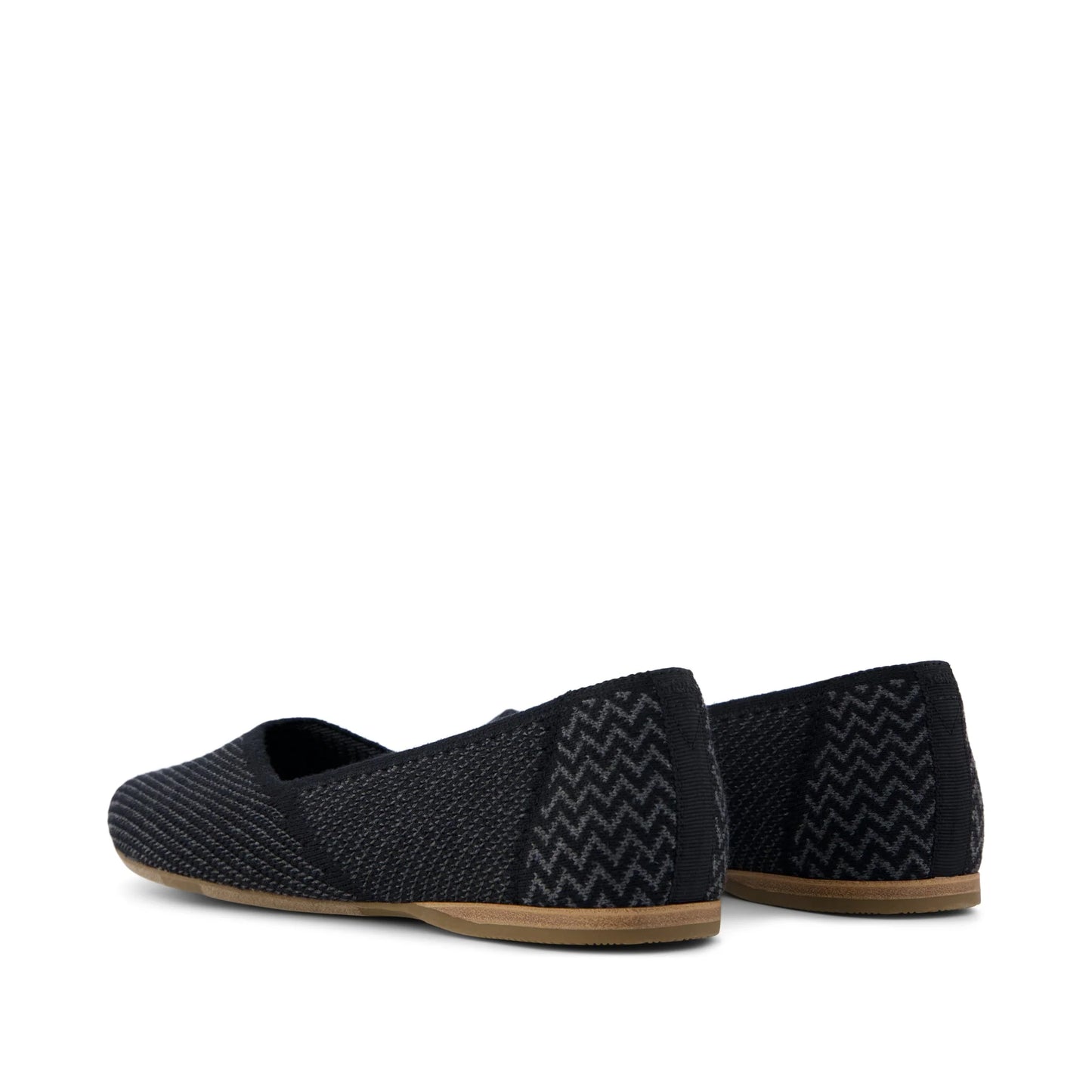 Gemma Flat in Black Engineered Knit