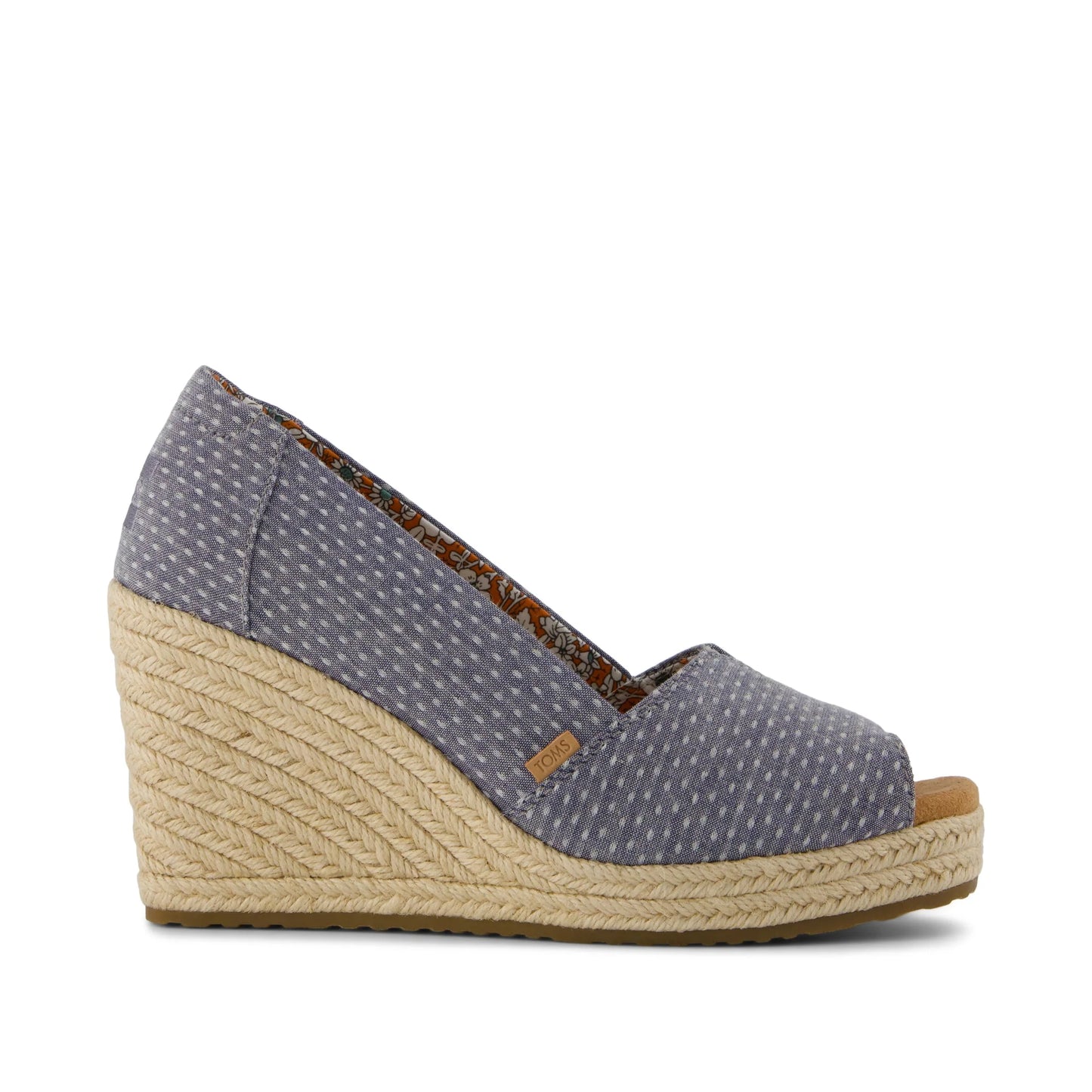 Essential Wedge in Niagara Mist Chambray Dot